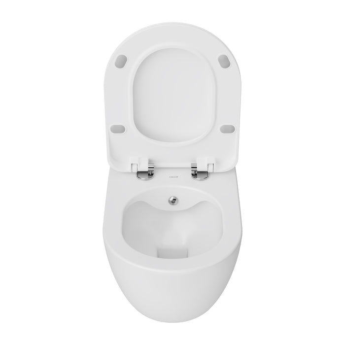 CREAVIT FREE HANGTOILET MET BIDET - RANDLOOS - ZONDER ZITTING - MAT WIT