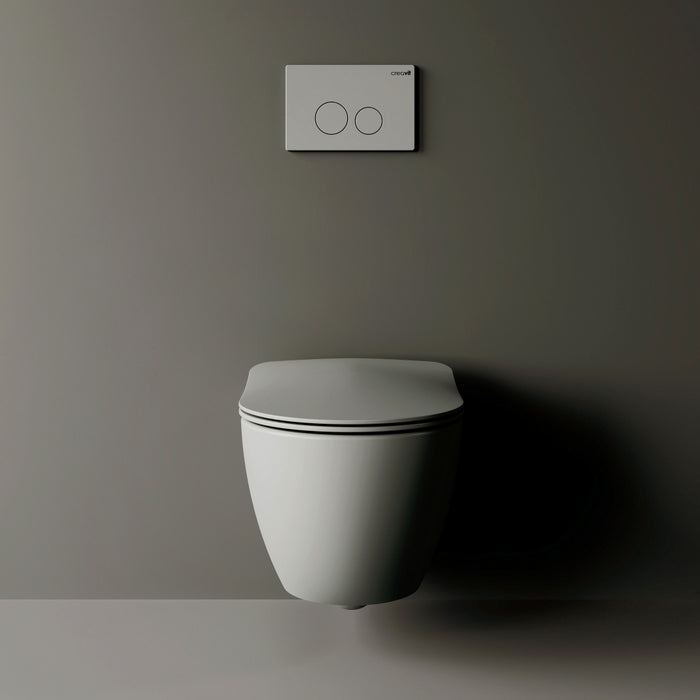 CREAVIT FREE HANGTOILET - RANDLOOS - ZONDER ZITTING - MAT KOEL GRIJS