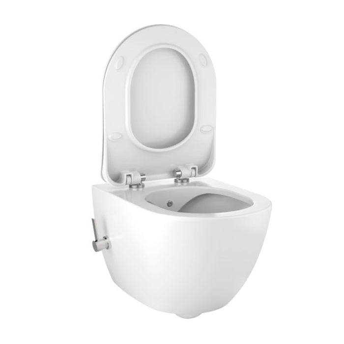 CREAVIT FREE HANGTOILET MET BIDET - RANDLOOS - MET BIDETKRAAN KOUD EN WARM WATER - ZONDER ZITTING - MAT WIT