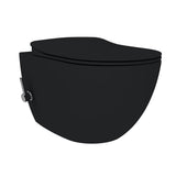 CREAVIT FREE HANGTOILET MET BIDET - RANDLOOS - MET BIDETKRAAN KOUD EN WARM WATER - ZONDER ZITTING - MAT HOUTSKOOL ZWART