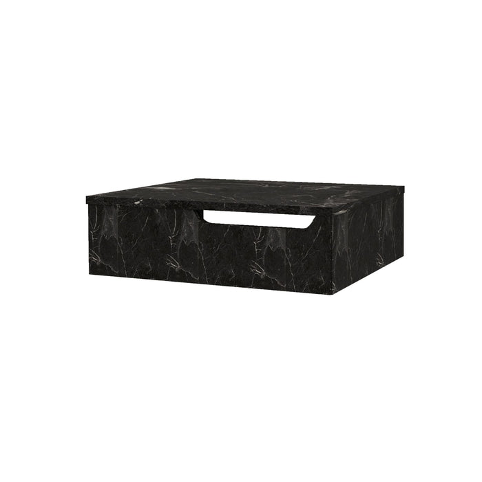 FELIX ONDERKAST MET HANDDOEKUITSPARING (60CM) - ZWART MARMER