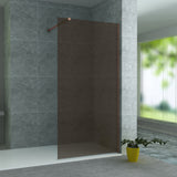 ALONI GLASWAND VOOR INLOOPDOUCHE - 1400X2000MM - CHAMPAGNE GLAS