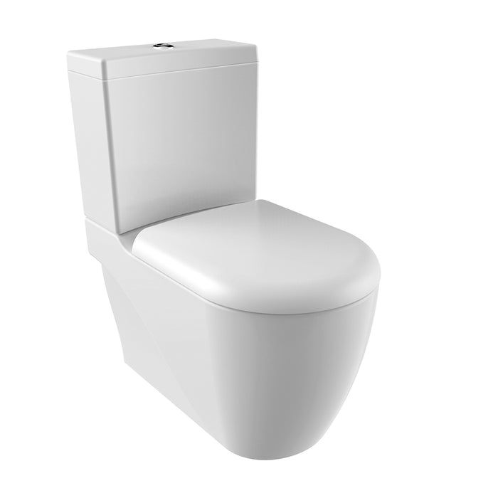 GRANDE XXL STAANDE WC ONDERPOT WIT, MET SPROEIER (BIDET), MUUR/ONDER-UITGANG