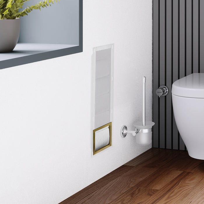 ALONI INBOUW RESERVE ROLHOUDER RVS, EXCL. INZETSTUK (140X660X120MM)