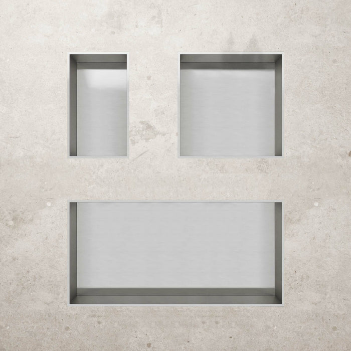 ALONI INBOUWNIS (300X300X100MM) - GEBORSTELD RVS