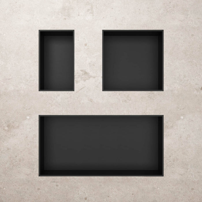 ALONI INBOUWNIS (300X300X100MM) - MAT ZWART