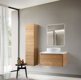 KAMELLIA WASTAFELONDERKAST - 1 LADE - GREEPLOOS - SOFT CLOSE – 79X40X52 CM - LICHT WALNOTEN