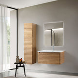 KAMELLIA WASTAFELONDERKAST - 1 LADE - GREEPLOOS - SOFT CLOSE – 79X40X52 CM - LICHT WALNOTEN