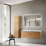 KAMELLIA WASTAFELONDERKAST - 1 LADE - GREEPLOOS - SOFT CLOSE – 119X40X52 CM - LICHT WALNOTEN