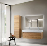 KAMELLIA WASTAFELONDERKAST - 1 LADE - GREEPLOOS - SOFT CLOSE – 119X40X52 CM - LICHT WALNOTEN