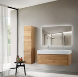 WONDA SQUARE WASTAFEL - 2 WASBAKKEN - MET OVERLOOP - ZONDER KRAANGATEN - KUNSTMARMER - 120X12X52,5 CM - MAT WIT
