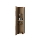 KAMELLIA KOLOMKAST - 2 DEUREN - GREEPLOOS - SOFT CLOSE - OMKEERBAAR - 35X160X35 CM - LICHT WALNOTEN
