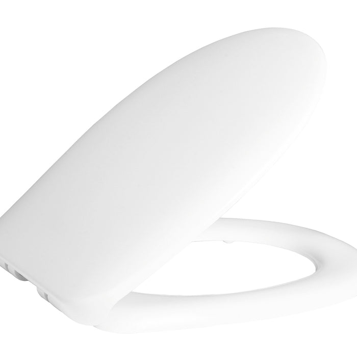 CREAVIT CINAR WC-ZITTING - SOFT CLOSE - QUICK RELEASE - DUROPLAST - RVS SCHARNIEREN - GLANZEND WIT