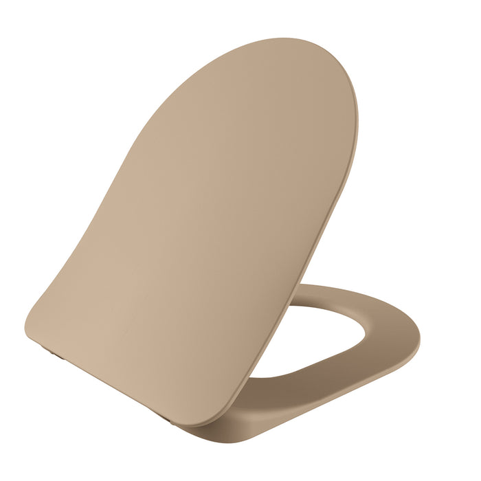 CREAVIT DUCK WC-ZITTING - D-MODEL - SLIM DESIGN - SOFT CLOSE - QUICK RELEASE - DUROPLAST - RVS SCHARNIEREN - MAT CAPPUCCINO