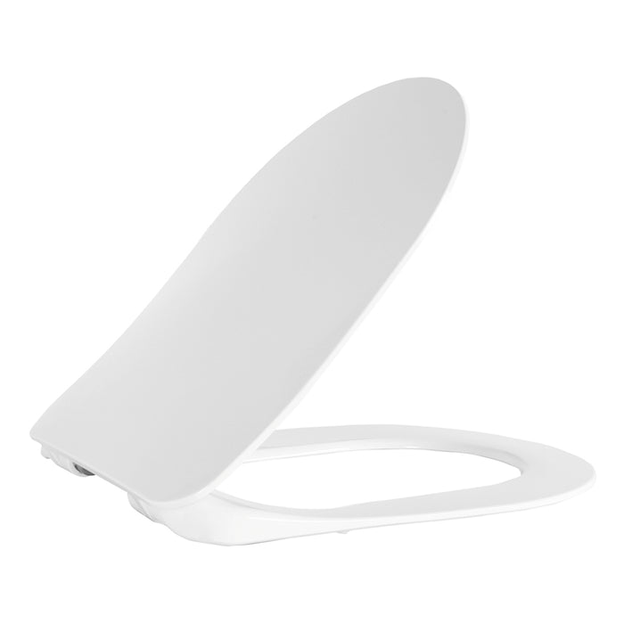 CREAVIT DUCK WC-ZITTING - D-MODEL - SLIM DESIGN - SOFT CLOSE - QUICK RELEASE - DUROPLAST - RVS SCHARNIEREN - GLANZEND WIT