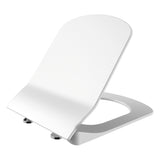 CREAVIT ELEGANT WC-ZITTING - D-MODEL - SOFT CLOSE - QUICK RELEASE - DUROPLAST - RVS SCHARNIEREN - GLANZEND WIT