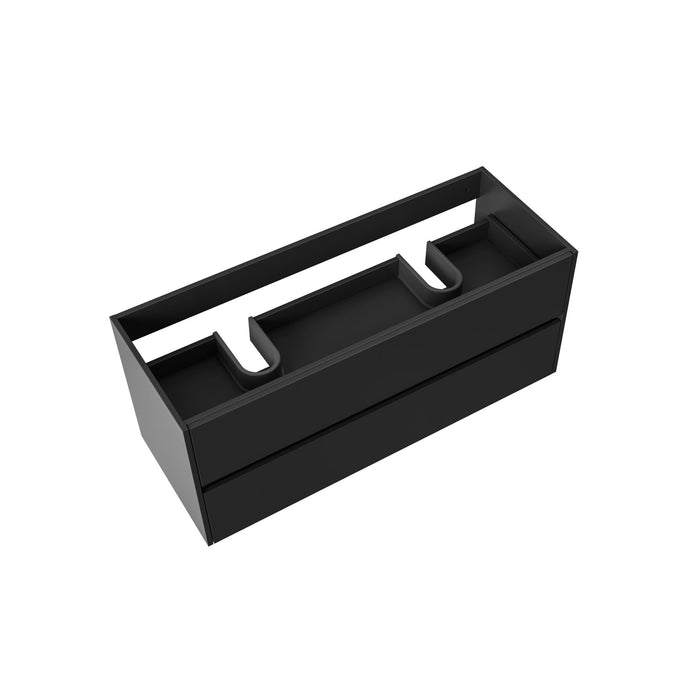 ALONI HAYAT WASTAFELONDERKAST - 2 LADES - SOFTCLOSE - GREEPLOOS - 119,5X50X45 CM - MAT ZWART