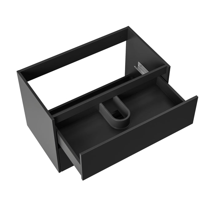ALONI HAYAT WASTAFELONDERKAST - 2 LADES - SOFTCLOSE - GREEPLOOS - 79,5X50X45 CM - MAT ZWART
