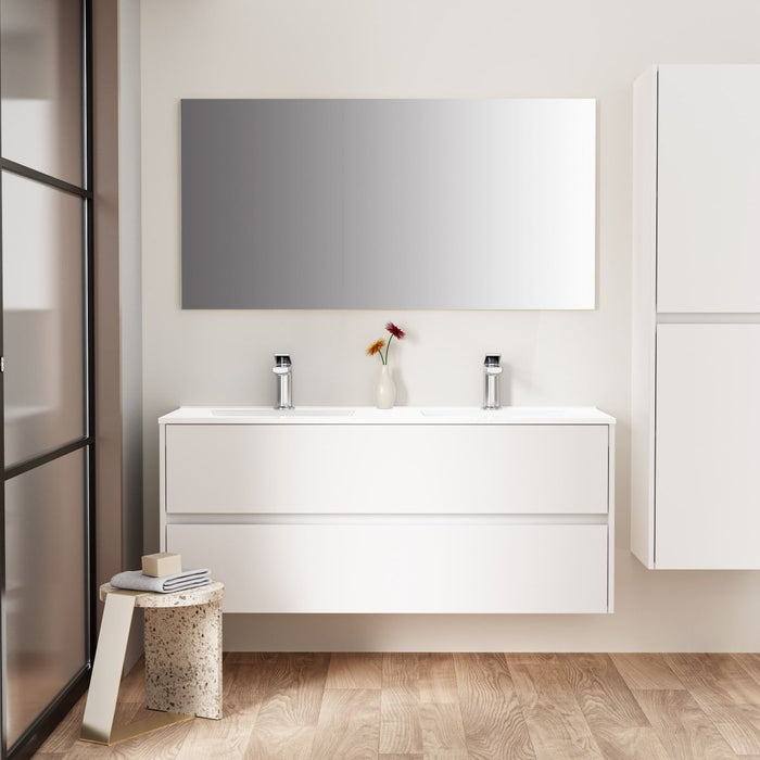 ALONI HAYAT WASTAFELONDERKAST - 2 LADES - SOFTCLOSE - GREEPLOOS - 119,5X50X45 CM - GLANZEND WIT