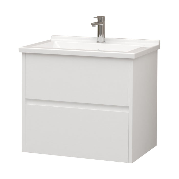 ALONI HAYAT WASTAFELONDERKAST - 2 LADES - SOFTCLOSE - GREEPLOOS - 59,5X50X45 CM - GLANZEND WIT