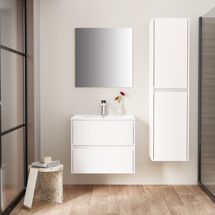 ALONI HAYAT WASTAFELONDERKAST - 2 LADES - SOFTCLOSE - GREEPLOOS - 59,5X50X45 CM - GLANZEND WIT