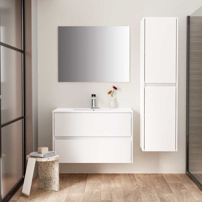 ALONI HAYAT WASTAFELONDERKAST - 2 LADES - SOFTCLOSE - GREEPLOOS - 79,5X50X45 CM - GLANZEND WIT