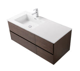 LAYDA WASTAFELONDERKAST - 4 LADES - GREEPLOOS - SOFT CLOSE – 119X49X52 CM - DONKER WALNOTEN