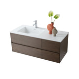 LAYDA WASTAFELONDERKAST - 4 LADES - GREEPLOOS - SOFT CLOSE – 119X49X52 CM - DONKER WALNOTEN