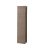 LAYDA KOLOMKAST - 2 DEUREN - GREEPLOOS - SOFT CLOSE - OMKEERBAAR - 35X160X35 CM - DONKER WALNOTEN