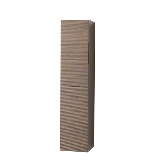 LAYDA KOLOMKAST - 2 DEUREN - GREEPLOOS - SOFT CLOSE - OMKEERBAAR - 35X160X35 CM - DONKER WALNOTEN