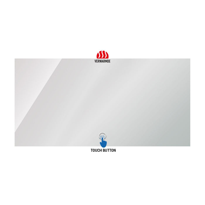 ALONI QUEEN SPIEGEL - MET LED VERLICHTING - RECHTHOEKIG - ZONDER LIJST - MET VERWARMING - KLEURTEMPERATUUR LED 3500-6500K - 120X60CM