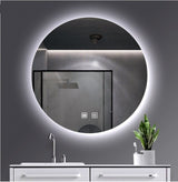 ALONI OMEGA SPIEGEL - MET LED VERLICHTING - ROND - ZONDER LIJST - MET VERWARMING - KLEURTEMPERATUUR LED 3500-6500K - 80CM