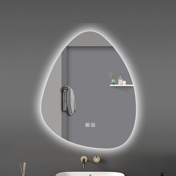 ALONI UOVO SPIEGEL - MET LED VERLICHTING - EIROND - ZONDER LIJST - MET VERWARMING - KLEURTEMPERATUUR LED 3500-6500K - 60X100CM