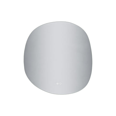 ALONI PEBBLE SPIEGEL - MET LED VERLICHTING - ORGANISCH - ZONDER LIJST - ANTI-CONDENS - KLEURTEMPERATUUR LED 3000-6000K - DIMBAAR - 80X85CM