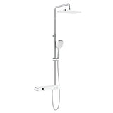 ALONI THERMOSTATISCHE DOUCHEKRAAN MET PLANCHET CHROOM WIT
