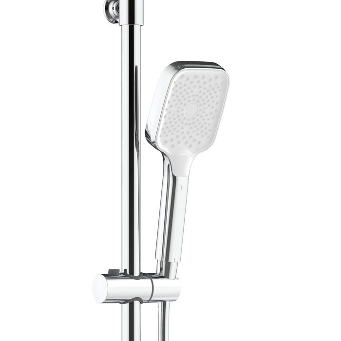 ALONI THERMOSTATISCHE DOUCHEKRAAN MET PLANCHET CHROOM WIT