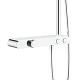ALONI THERMOSTATISCHE DOUCHEKRAAN MET PLANCHET CHROOM WIT