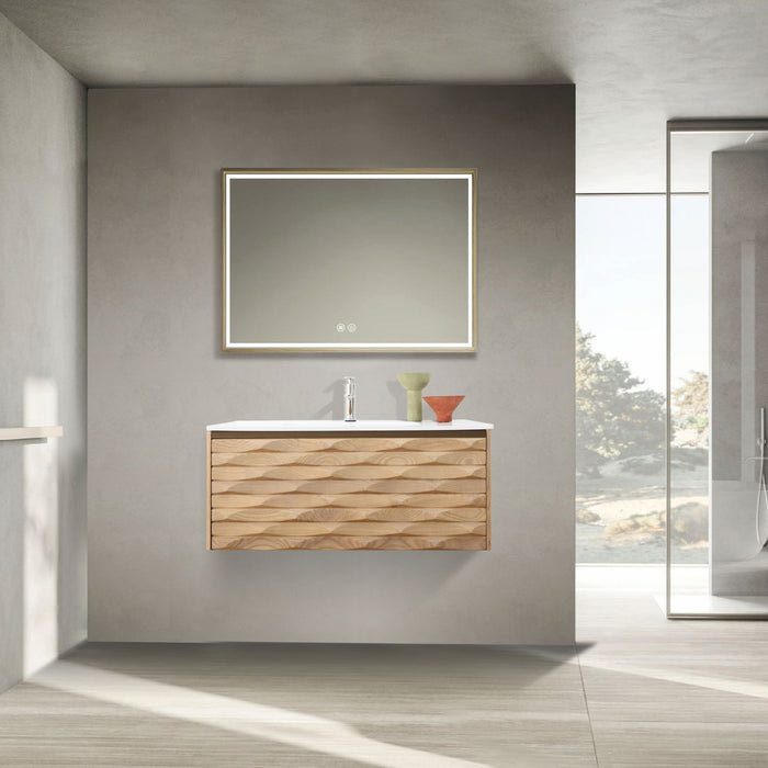 MAGNOLIA WASTAFELONDERKAST - 1 LADE - GREEPLOOS - SOFT CLOSE – 79X40X52 CM - LICHT EIKEN
