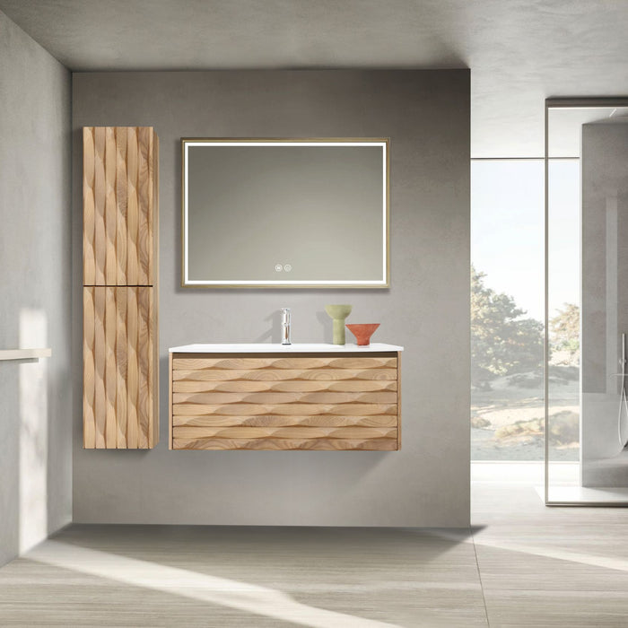 MAGNOLIA WASTAFELONDERKAST - 1 LADE - GREEPLOOS - SOFT CLOSE – 79X40X52 CM - LICHT EIKEN