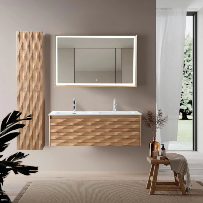 MAGNOLIA WASTAFELONDERKAST - 1 LADE - GREEPLOOS - SOFT CLOSE – 119X40X52 CM - LICHT EIKEN