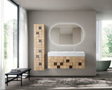 MIMOZA WASTAFELONDERKAST - 1 LADE - GREEPLOOS - SOFT CLOSE – 119X40X52 CM - LICHT EIKEN