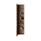 MIMOZA KOLOMKAST - 2 DEUREN - GREEPLOOS - SOFT CLOSE - OMKEERBAAR - 35X160X35 CM - LICHT EIKEN