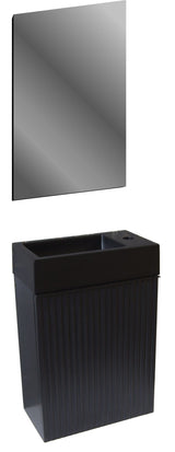 ALONI MIKARO TOILETMEUBELONDERKAST - 1 DEUR - RECHTS - MET GREEP - SOFT CLOSE - 40X50X22,3CM - ZWART EIKEN