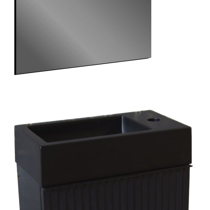 ALONI MIKARO TOILETMEUBELONDERKAST - 1 DEUR - RECHTS - MET GREEP - SOFT CLOSE - 40X50X22,3CM - ZWART EIKEN