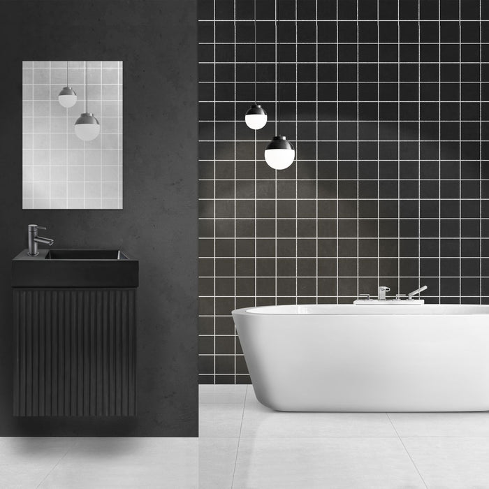 ALONI MIKARO TOILETMEUBELONDERKAST - 1 DEUR - RECHTS - MET GREEP - SOFT CLOSE - 40X50X22,3CM - ZWART EIKEN