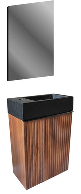 ALONI MIKARO TOILETMEUBELONDERKAST - 1 DEUR - OMKEERBAAR - MET GREEP - SOFT CLOSE - 40X50X22,3 CM - WALNOOT