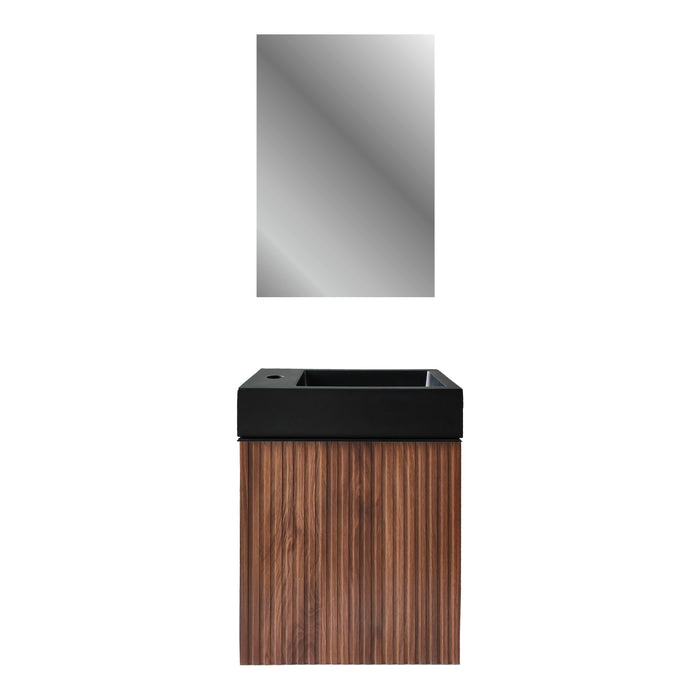 ALONI MIKARO TOILETMEUBELONDERKAST - 1 DEUR - OMKEERBAAR - MET GREEP - SOFT CLOSE - 40X50X22,3 CM - WALNOOT