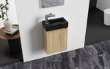 ALONI MIKARO TOILETMEUBELONDERKAST - 1 DEUR - OMKEERBAAR - GREEPLOOS - SOFT CLOSE - 40X50X22,3 CM - LICHT EIKEN