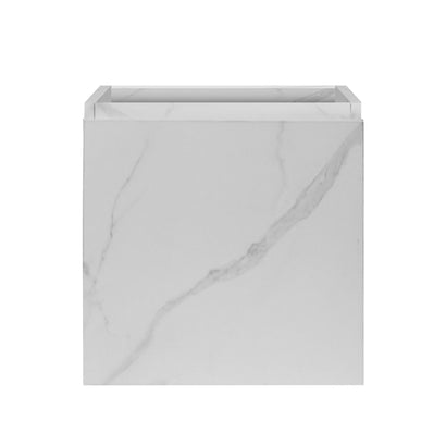 ALONI MKADO TOILETMEUBELONDERKAST - 1 DEUR - RECHTS - GREEPLOOS - SOFT CLOSE - 40X50X22,3 CM - WIT MARMER