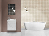 ALONI MKADO TOILETMEUBELONDERKAST - 1 DEUR - RECHTS - GREEPLOOS - SOFT CLOSE - 40X50X22,3 CM - WIT MARMER